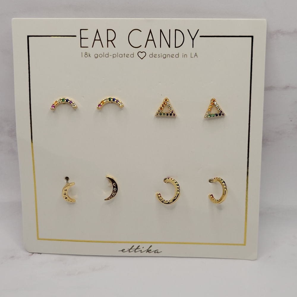 Ettika Ear Candy 4 Pair Earring Set